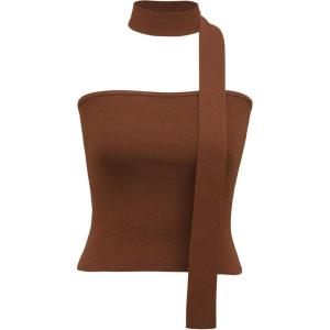 image:imageArachampCloz Womens Non See Through 2in1 Y2K Non Slip Fall Scarf Tube Top 2026Caramel