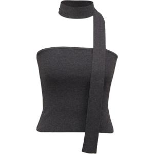 image:imageArachampCloz Womens Non See Through 2in1 Y2K Non Slip Fall Scarf Tube Top 2026Dark Grey