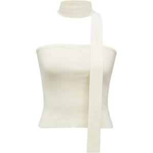 image:imageArachampCloz Womens Non See Through 2in1 Y2K Non Slip Fall Scarf Tube Top 2026Ivory White