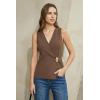 image:imageArachampCloz Womens Lightweight Lyocell Blend Wrap V Neck Sweater Vest Dressy Casual Knit Tops 2026Coffee