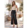 image:imageArachampCloz Womens Cotton Blend Stretch Adjustable Waist Denim Skirts with Pockets 2026Black