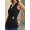 image:imageArachampCloz Womens Lightweight Lyocell Blend Wrap V Neck Sweater Vest Dressy Casual Going Out TopsBlack