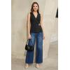 image:imageArachampCloz Womens Lightweight Lyocell Blend Wrap V Neck Sweater Vest Dressy Casual Going Out TopsBlack