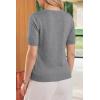 image:imageArachampCloz Womens Lightweight Short Sleeve Business Casual Cropped Cardigan TopsAgrey