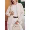 image:imageArachampCloz Womens Lightweight Short Sleeve Business Casual Cropped Cardigan TopsOffwhite