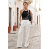 image:imageArachampCloz Womens Lyocell Blend Slim Fit Striped Casual Halter Tank Tops Summer 2026Striped Black White