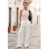 image:imageArachampCloz Womens Lyocell Blend Slim Fit Striped Casual Halter Tank Tops Summer 2026Striped White Burgundy