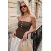 image:imageArachampCloz Womens Lyocell Blend Strapless Tube Top NonSlip Summer Going Out Tops 2026Coffee