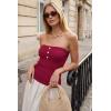 image:imageArachampCloz Womens Lyocell Blend Strapless Tube Top NonSlip Summer Going Out Tops 2026Dark Red
