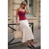 image:imageArachampCloz Womens Lyocell Blend Strapless Tube Top NonSlip Summer Going Out Tops 2026Dark Red