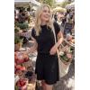 image:imageArachampCloz Womens Wool Blend Knit 2 Piece Sets Summer Casual Cap Sleeve Tops Pleated Mini Skirt Outfits 2026Black