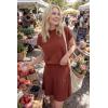 image:imageArachampCloz Womens Wool Blend Knit 2 Piece Sets Summer Casual Cap Sleeve Tops Pleated Mini Skirt Outfits 2026Burgundy