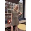 image:imageArachampCloz Womens Wool Blend Knit 2 Piece Sets Summer Casual Cap Sleeve Tops Pleated Mini Skirt Outfits 2026Khaki