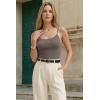 image:imageArachampCloz Womens Wool Blend Sleeveless Spaghetti Straps Summer Business Casual Fitted Basic Camisole Tops 2026Coffee