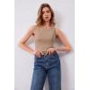 image:imageArachampCloz Womens Wool Blend Sweaters Non See Through Summer Business Casual Tank 2026Camel