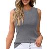 image:imageArachampCloz Womens Wool Blend Sweaters Non See Through Summer Business Casual Tank 2026Dark Gray