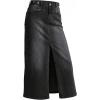 image:imageArachampCloz Womens Cotton Blend Stretch Adjustable Waist Denim Skirts with Pockets 2026Black