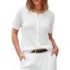 image:imageArachampCloz Womens Lightweight Short Sleeve Business Casual Cropped Cardigan TopsOffwhite