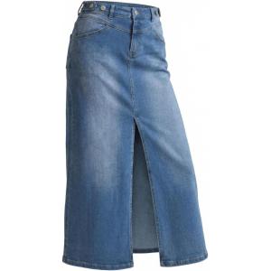 image:imageArachampCloz Womens Cotton Blend Stretch Adjustable Waist Denim Skirts with Pockets 2026Pblue
