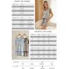 image:imageArachampCloz Womens Linen Lyocell Relaxed Fit 2 Piece Lounge Sets V Neck Top Drawstring Shorts Summer 2026Coffee Stripe