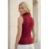 image:imageArachampCloz Womens Wool Blend Slim Fit Soft Turtleneck Casual Tank Tops AllSeasonBurgundy