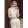image:imageArachampCloz Womens Wool Blend Slim Fit Soft Turtleneck Casual Tank Tops AllSeasonOffwhite