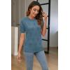 image:imageArachampCloz Womens Lightweight Blouse Short Sleeve Crew Neck Sweaters Business Casual Tops Spring Summer Outfits 2026Dusty Blue
