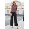 image:imageArachampCloz Womens Lightweight Blouse Short Sleeve Crew Neck Sweaters Business Casual Tops Spring Summer Outfits 2026Dusty Rose