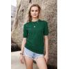 image:imageArachampCloz Womens Lightweight Blouse Short Sleeve Crew Neck Sweaters Business Casual Tops Spring Summer Outfits 2026Green