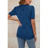 image:imageArachampCloz Womens Lightweight Blouse Short Sleeve Crew Neck Sweaters Business Casual Tops Spring Summer Outfits 2026Lake Blue