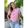 image:imageArachampCloz Womens Lightweight Blouse Short Sleeve Crew Neck Sweaters Business Casual Tops Spring Summer Outfits 2026Pink