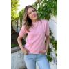 image:imageArachampCloz Womens Lightweight Blouse Short Sleeve Crew Neck Sweaters Business Casual Tops Spring Summer Outfits 2026Pink