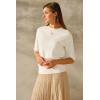 image:imageArachampCloz Womens Lightweight Blouse Short Sleeve Crew Neck Sweaters Business Casual Tops Spring Summer Outfits 2026Zbeige