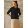 image:imageArachampCloz Womens Lightweight Blouse Short Sleeve Crew Neck Sweaters Business Casual Tops Spring Summer Outfits 2026Zblack
