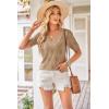 image:imageArachampCloz Womens Lightweight Spring Summer Sweater Tops Casual Short Sleeve Blouses ShirtsAzapricot