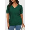 image:imageArachampCloz Womens Lightweight Spring Summer Sweater Tops Casual Short Sleeve Blouses ShirtsAzgreen 02