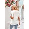 image:imageArachampCloz Womens Lightweight Spring Summer Sweater Tops Casual Short Sleeve Blouses ShirtsAzoff White