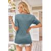 image:imageArachampCloz Womens Lightweight Spring Summer Sweater Tops Casual Short Sleeve Blouses ShirtsBgrey Blue