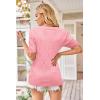 image:imageArachampCloz Womens Lightweight Spring Summer Sweater Tops Casual Short Sleeve Blouses ShirtsBpink