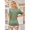 image:imageArachampCloz Womens Lightweight Spring Summer Sweater Tops Casual Short Sleeve Blouses ShirtsBsage Green