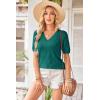 image:imageArachampCloz Womens Lightweight Spring Summer Sweater Tops Casual Short Sleeve Blouses ShirtsGreen 03