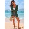 image:imageArachampCloz Womens Oversized Crochet Cover Up Summer Cardigan Lightweight Beach Vacation Kimonos 2026Dark Green