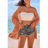 image:imageArachampCloz Womens Oversized Crochet Cover Up Summer Cardigan Lightweight Beach Vacation Kimonos 2026Orange