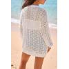 image:imageArachampCloz Womens Oversized Crochet Cover Up Summer Cardigan Lightweight Beach Vacation Kimonos 2026White