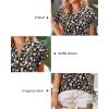 image:imageArachampCloz Womens Summer Tops Fashion 2023 Ruffle Short Sleeve V Neck Floral Dressy Casual Blouse ShirtsBlack Floral