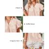 image:imageArachampCloz Womens Summer Tops Fashion 2023 Ruffle Short Sleeve V Neck Floral Dressy Casual Blouse ShirtsPink Leopard