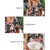 image:imageArachampCloz Womens Summer Tops Fashion 2023 Ruffle Short Sleeve V Neck Floral Dressy Casual Blouse ShirtsRed Floral