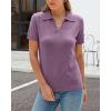 image:imageArachampCloz Womens Wool Blend Knit Spring Summer Business Casual Lightweight Short Sleeve Sweater Pullover 2026Purple