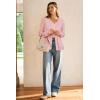 image:imageArachampCloz Womens Wool Blend Lightweight Business Casual Cardigan Sweaters TopsLight Pink