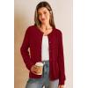 image:imageArachampCloz Womens Wool Blend Lightweight Business Casual Cardigan Sweaters TopsRed